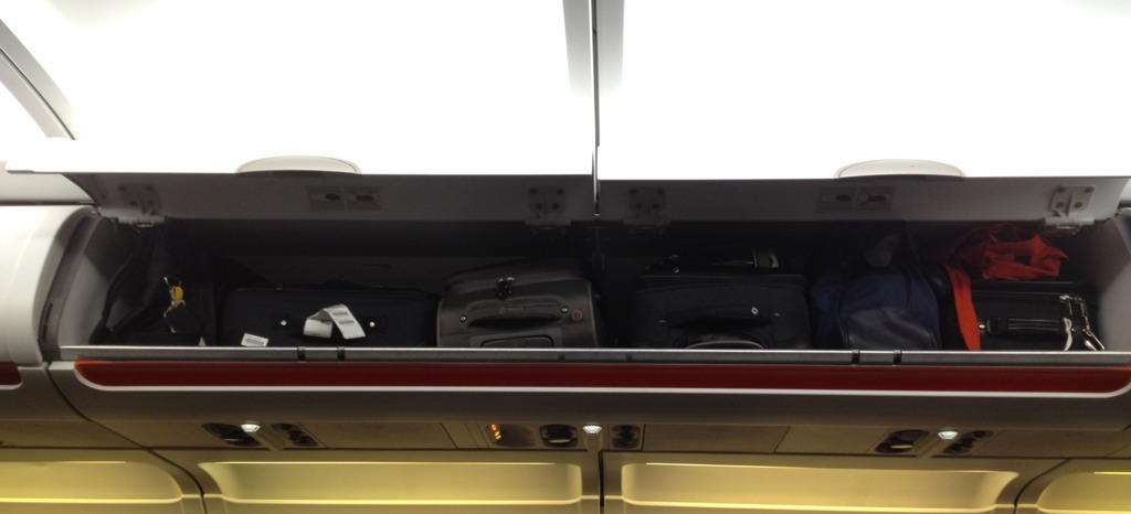 overhead bin luggage